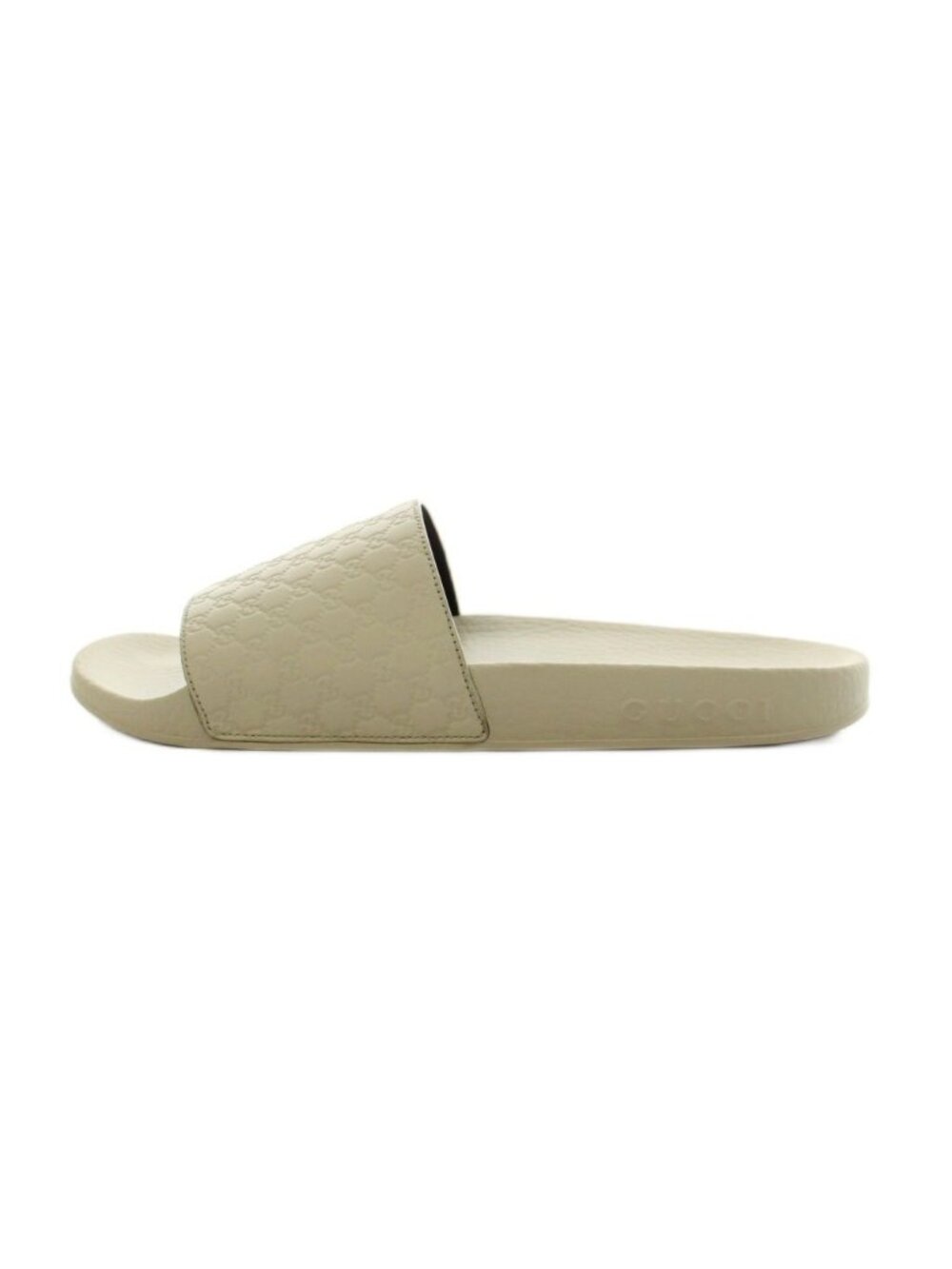 Gucci GG Pattern Sandals Leather 38 White - Picture 2 of 8